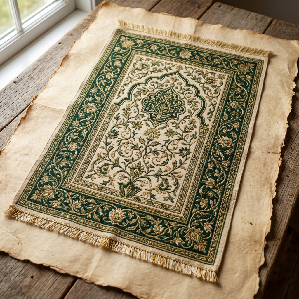 Hand-Drawn Prayer Mat